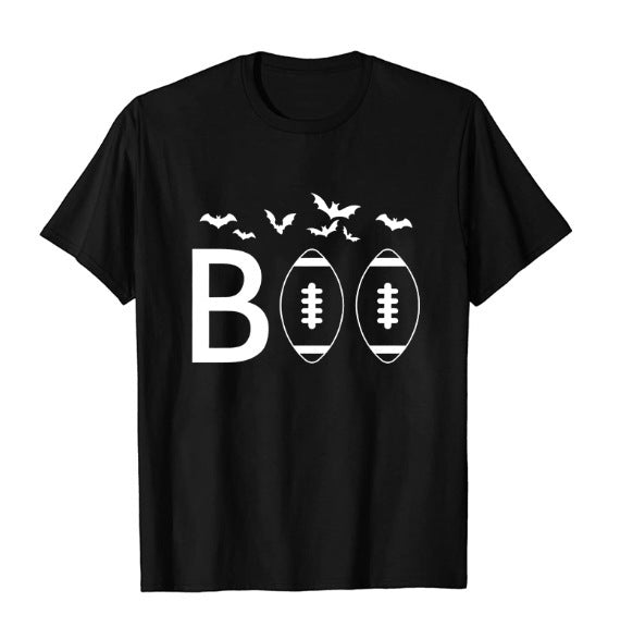 New Loose Fun Halloween Pattern Women's Round Neck Short Sleeve