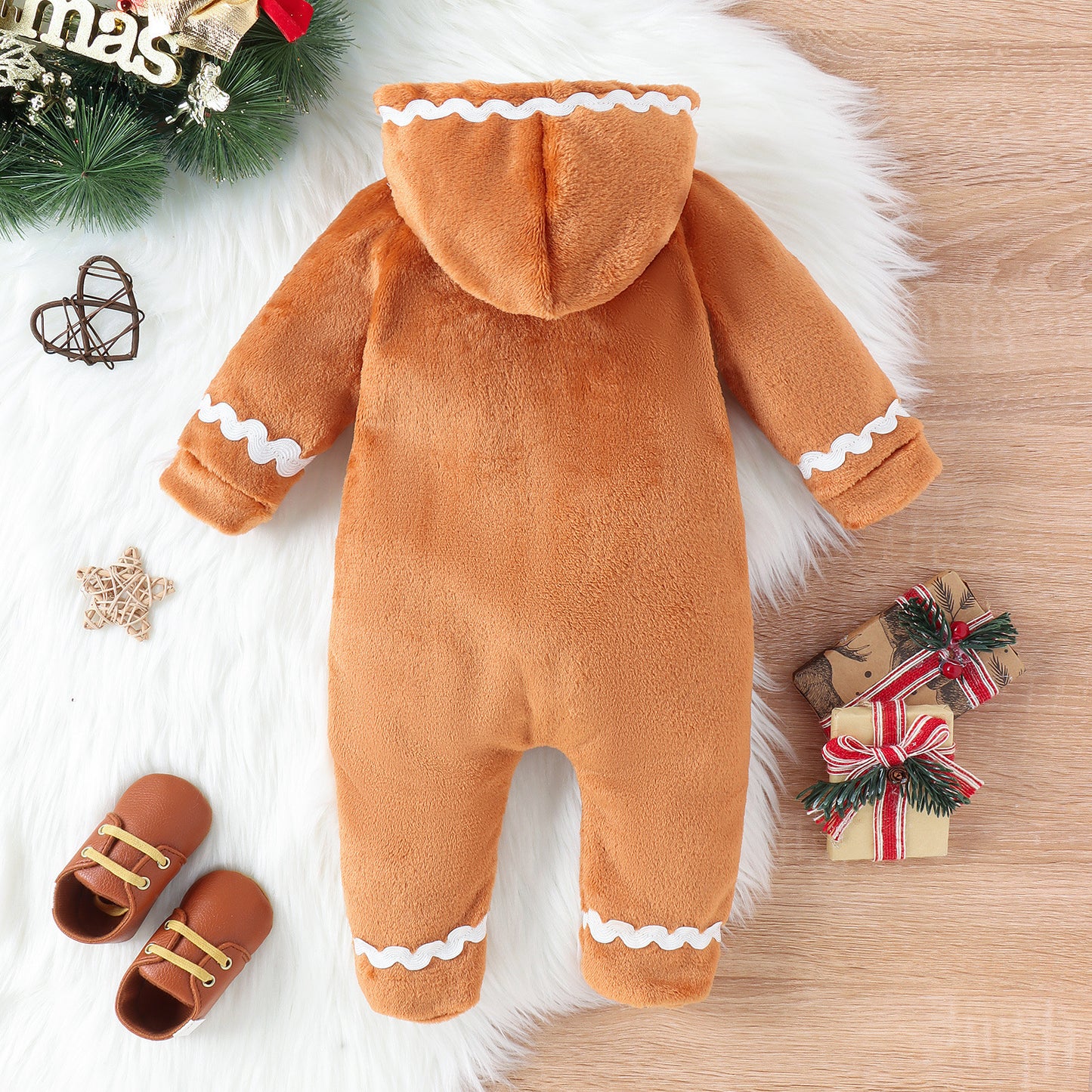 Baby Zipper Hooded Jumpsuit