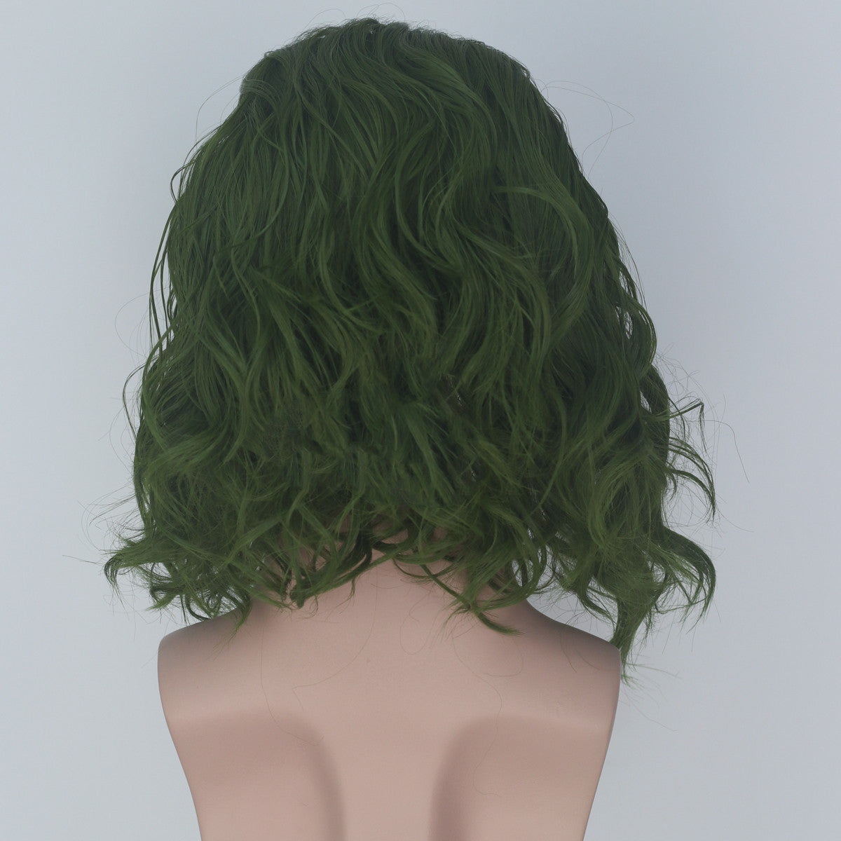 Simulation Scalp Green Short Curly Hair Anime