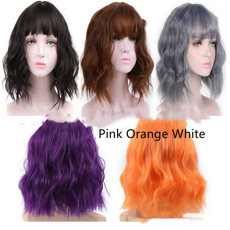 Women's Chemical Fiber High Temperature Silk Short Twist Braid Headgear