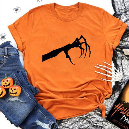 Halloween Fashion Bat Horror Short Sleeves