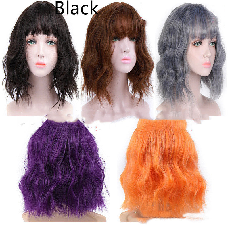 Women's Chemical Fiber High Temperature Silk Short Twist Braid Headgear
