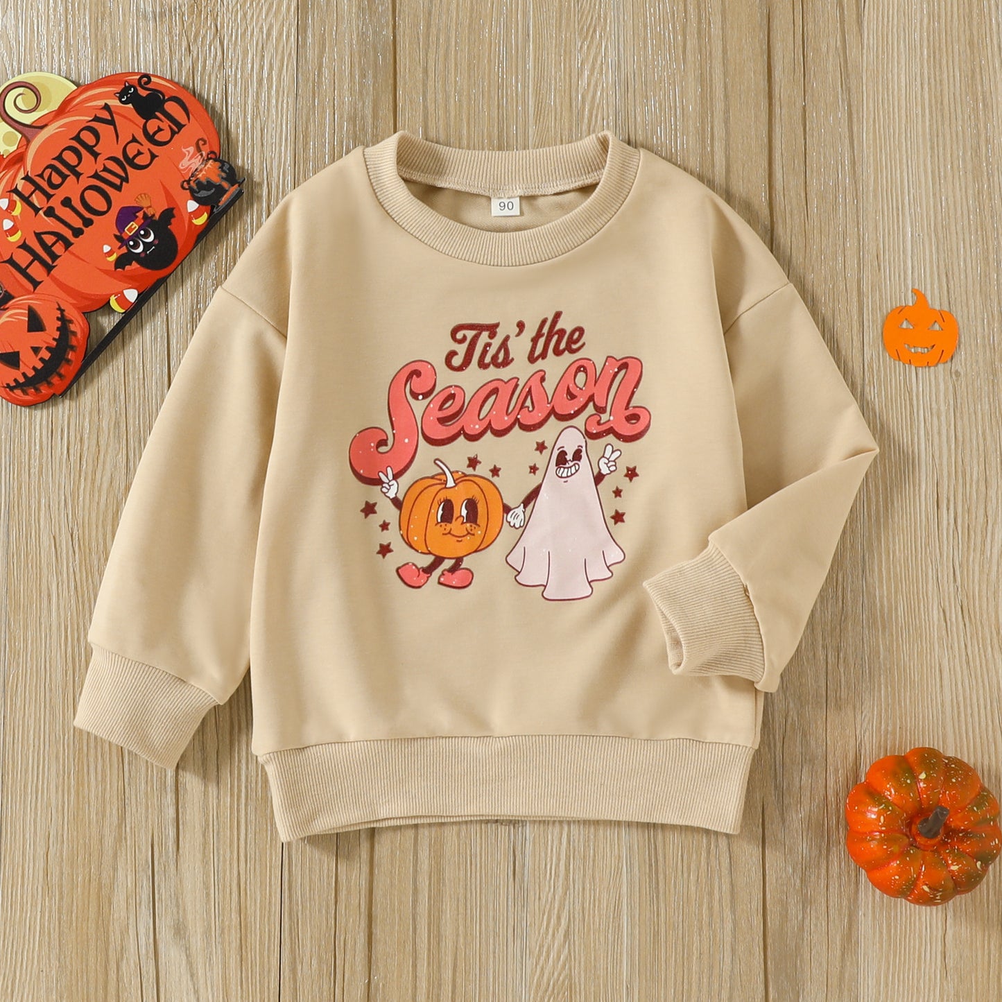 Children's Halloween Cartoon Print Sweatshirt
