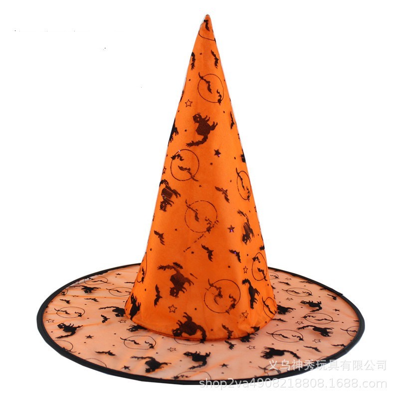 Enchanted Halloween Pumpkin Wizard Hat