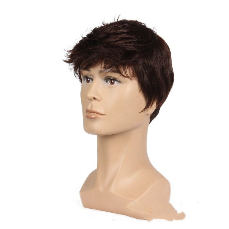 Men's Short Hair Wig Headgear