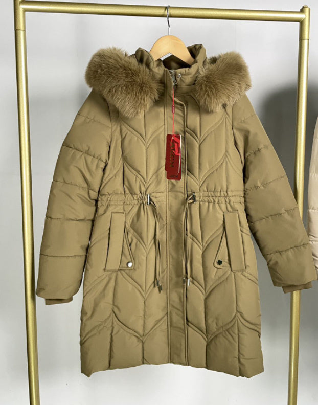 Winter Down Cotton Jacket Women's Mid-length