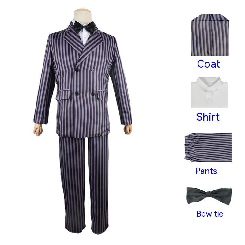 Wednesday Father Halloween Striped Costume