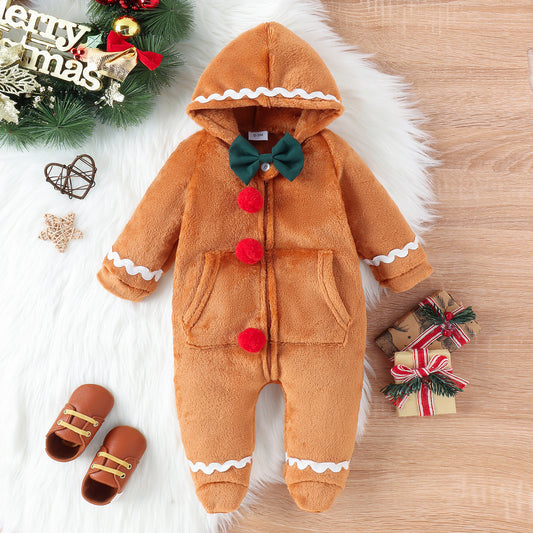 Baby Zipper Hooded Jumpsuit