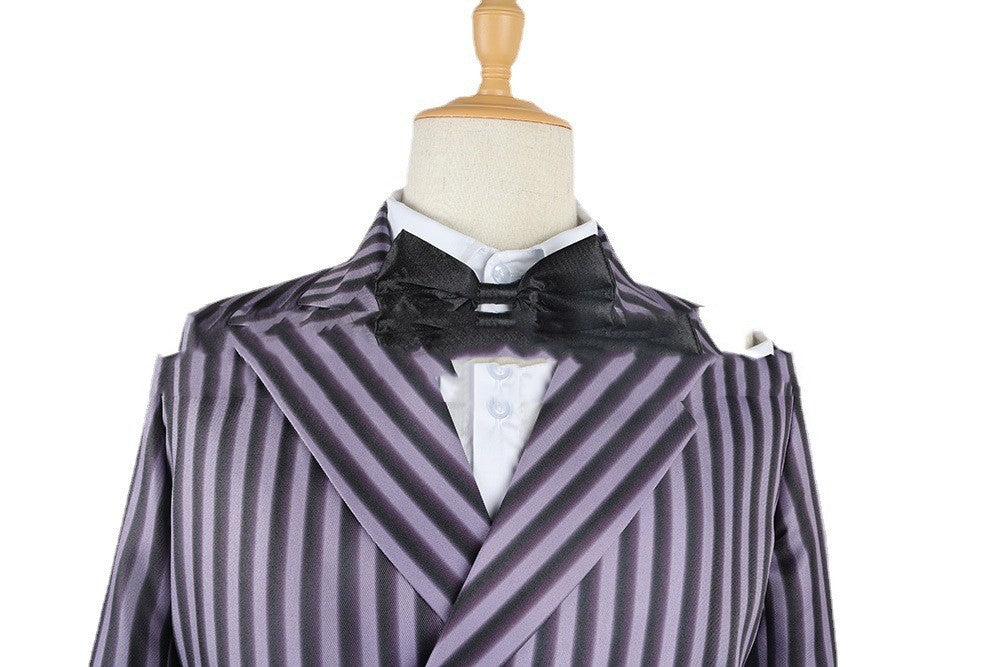 Wednesday Father Halloween Striped Costume