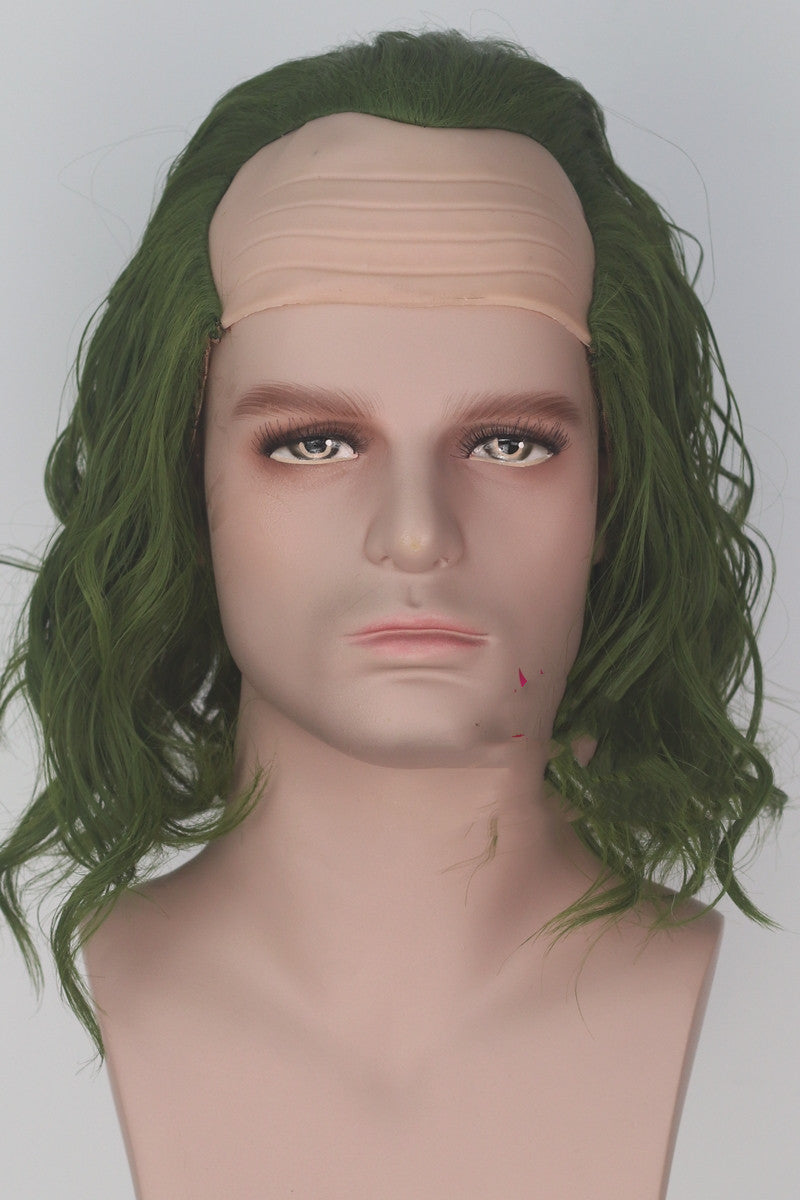 Simulation Scalp Green Short Curly Hair Anime