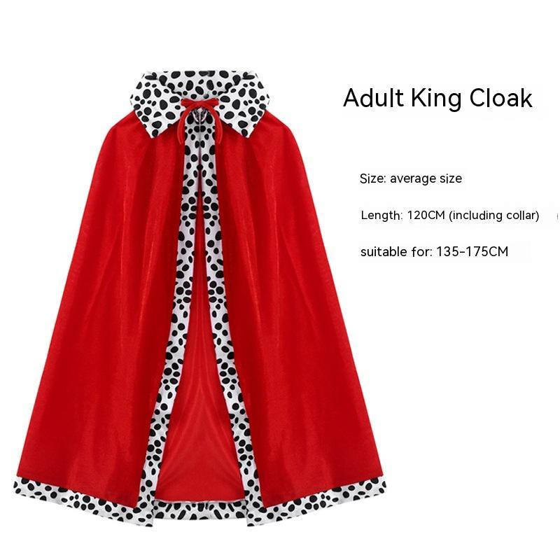 Kids Royal Red Cape – Halloween King & Prince Cloak for Parties, Cosplay & Performances