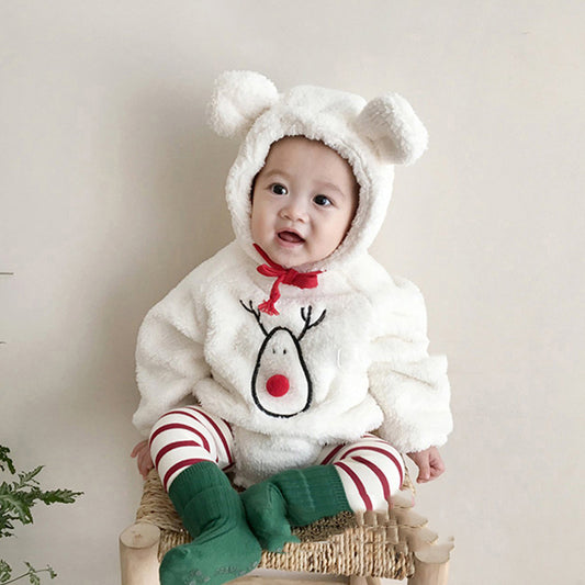 Christmas Hooded Romper Long Sleeve