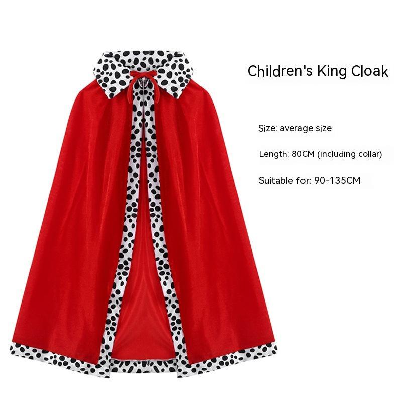 Kids Royal Red Cape – Halloween King & Prince Cloak for Parties, Cosplay & Performances