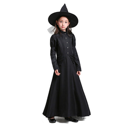 Halloween Costume Stage Performance Cosplay Black Witch Parent-child Clothing