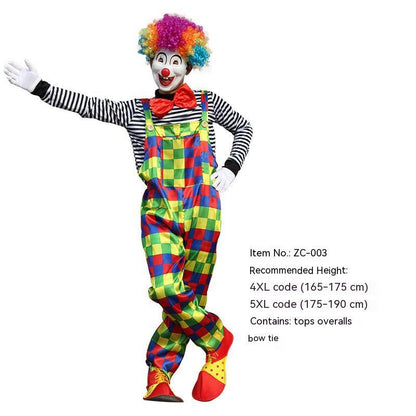 Halloween Adult And Children Clown Costume Stage Suit