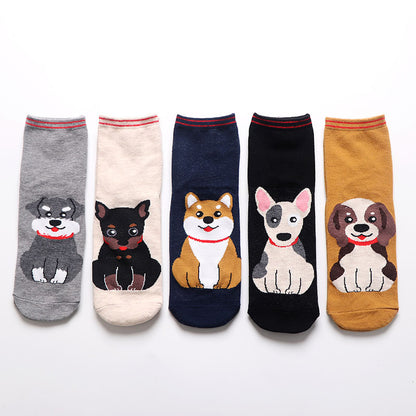 Women's Fashion Cartoon Animal Pattern Mid Tube Socks