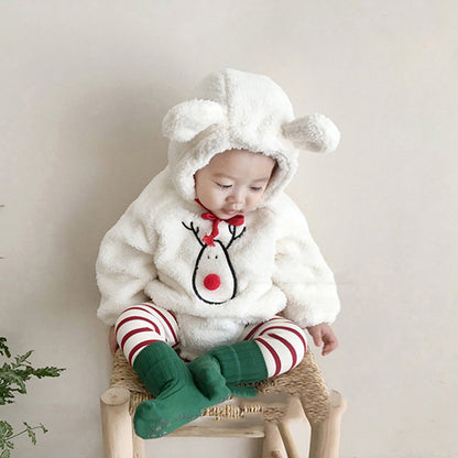 Christmas Hooded Romper Long Sleeve