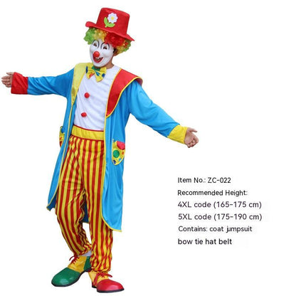 Halloween Adult And Children Clown Costume Stage Suit