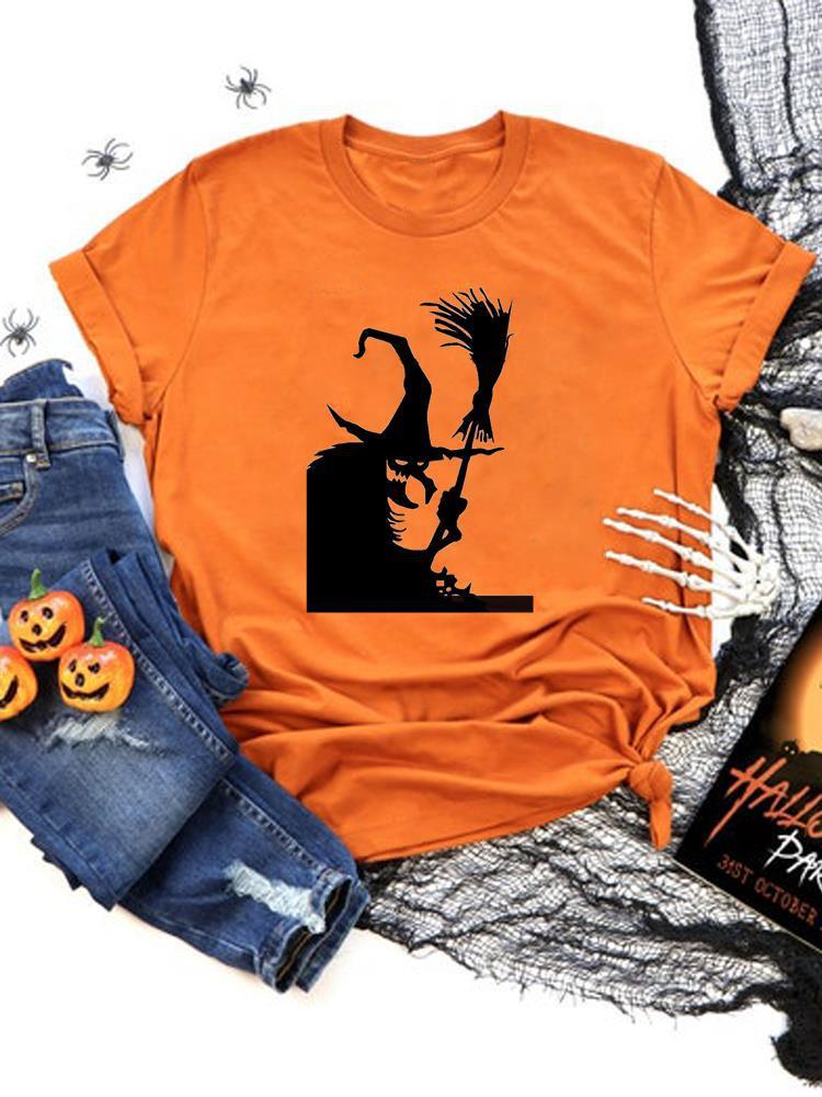 Halloween Fashion Bat Horror Short Sleeves