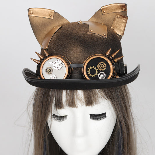 Steampunk Hat featuring Halloween Cat Ears