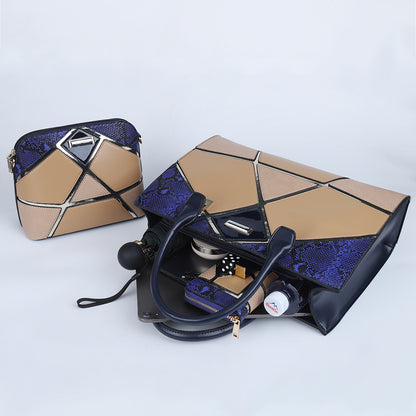 Women's Fashion Trend Splicing One Shoulder Diagonal Bag