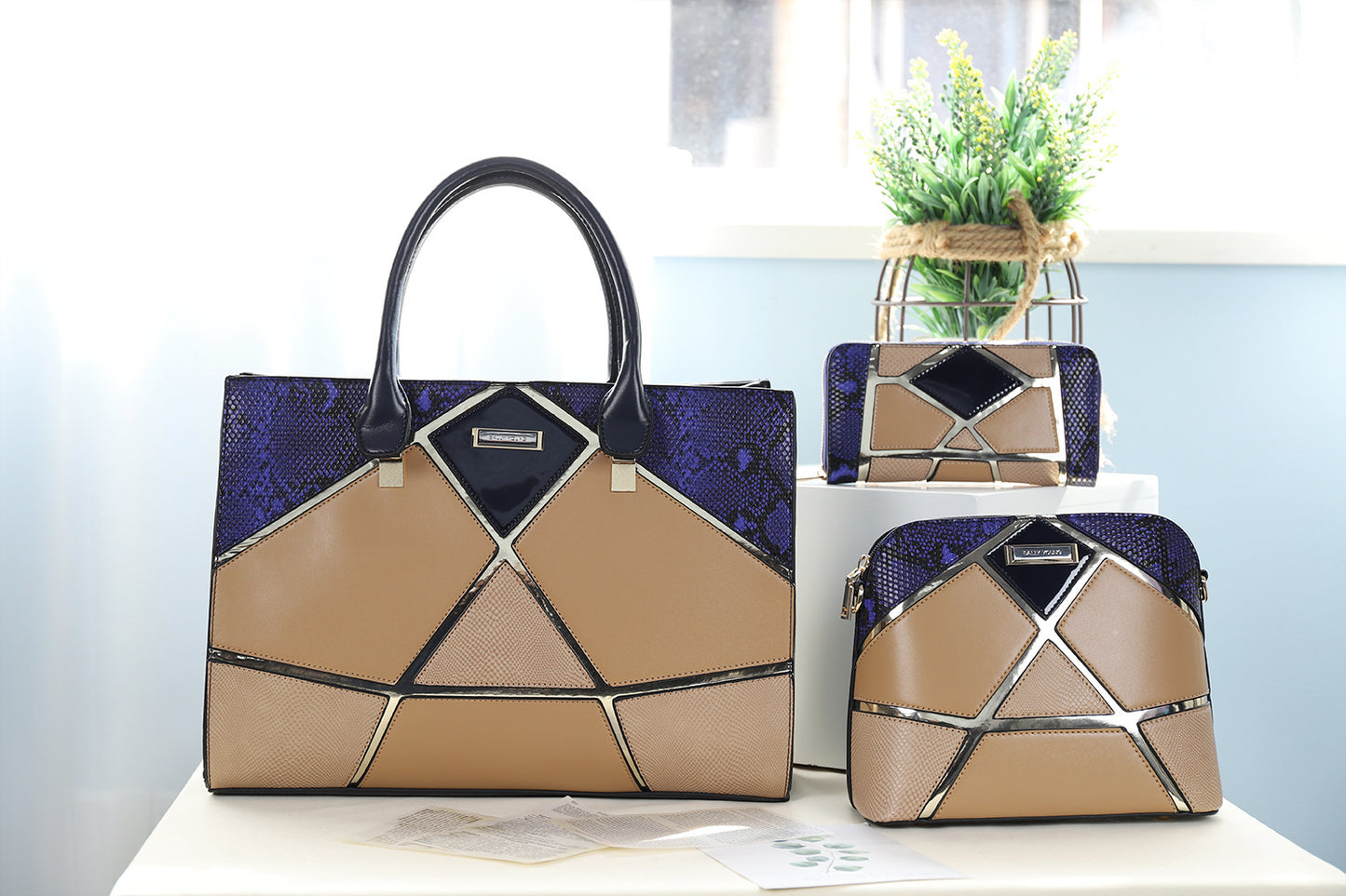 Women's Fashion Trend Splicing One Shoulder Diagonal Bag