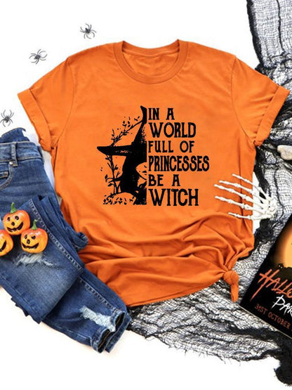 Halloween Fashion Bat Horror Short Sleeves