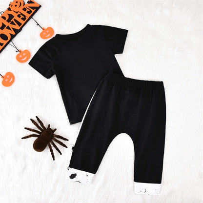 Halloween Black Short Sleeve T-Shirt Trousers