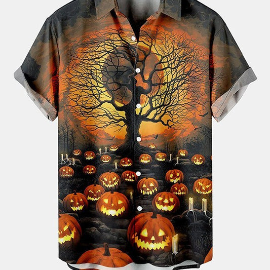 3D Digital Printing Halloween Short Sleeve Shirt