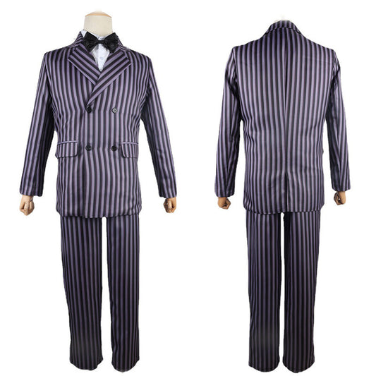 Wednesday Father Halloween Striped Costume