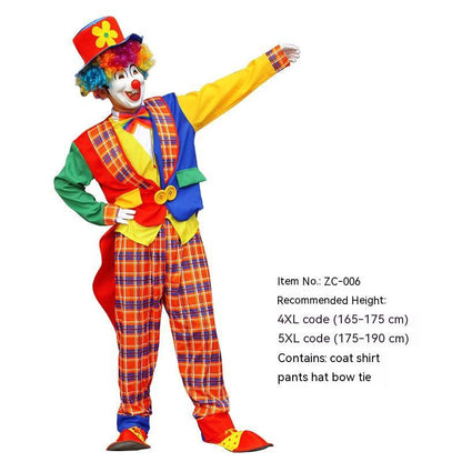 Halloween Adult And Children Clown Costume Stage Suit
