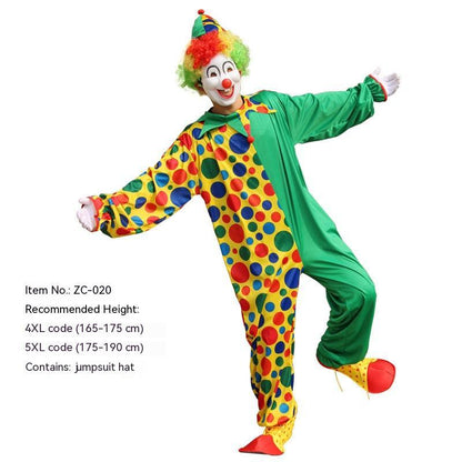 Halloween Adult And Children Clown Costume Stage Suit