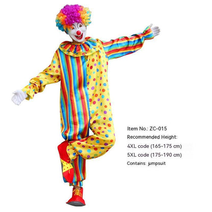 Halloween Adult And Children Clown Costume Stage Suit