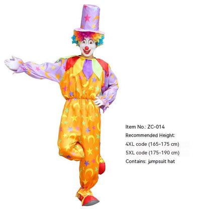Halloween Adult And Children Clown Costume Stage Suit