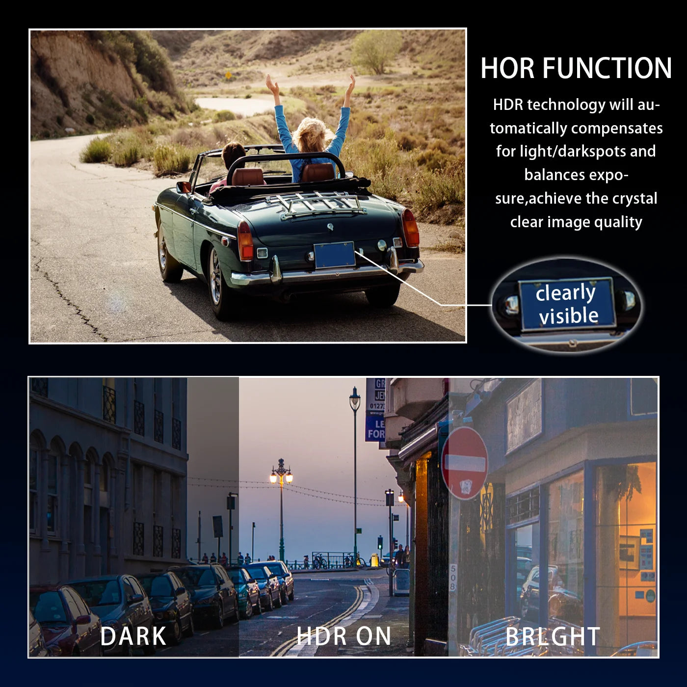 Front & Rear Dashcam With 32GB Card, 1080P  Dash Camera for Car, Wide Angle Car Driving Recorder with IR Night-Vision G Sensor.