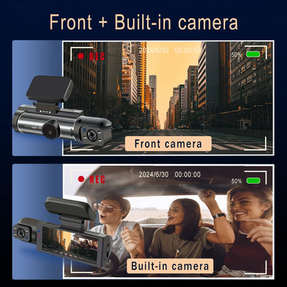 Front & Rear Dashcam With 32GB Card, 1080P  Dash Camera for Car, Wide Angle Car Driving Recorder with IR Night-Vision G Sensor.