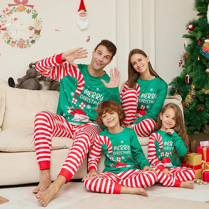 Popular Printed Sublimation Xmas Winter Warm Soft Pants Pyjamas Blank Cotton Pajamas Set Matching Christmas Pajamas for Family
