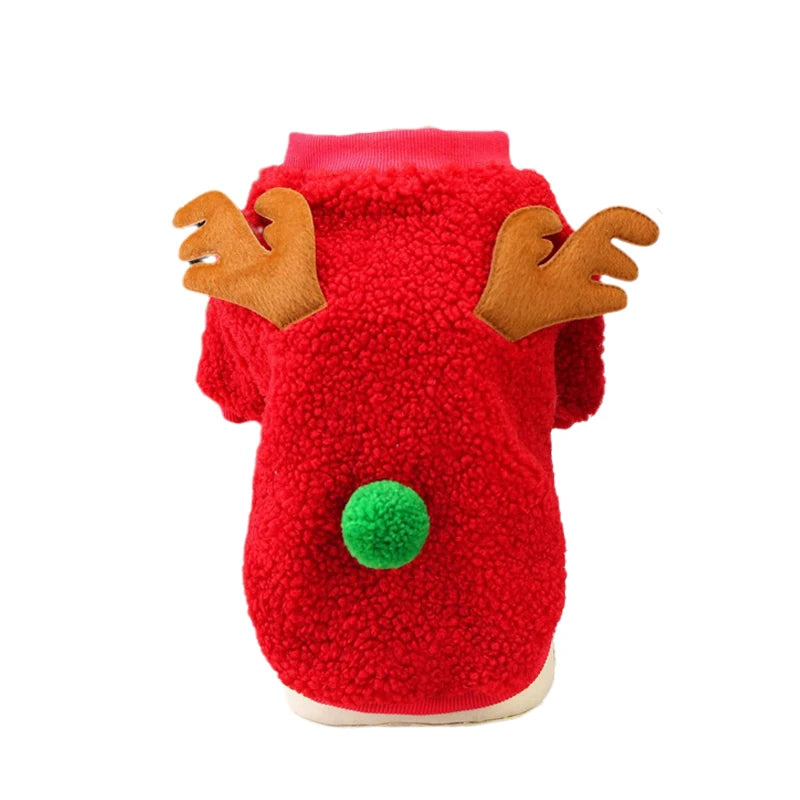 Christmas Puppy Cat Dog Sweater Hoodie Winter Pet Clothes for Small Dogs Pomeranian Shih Tzu Pullovers mascotas Costume Clothing