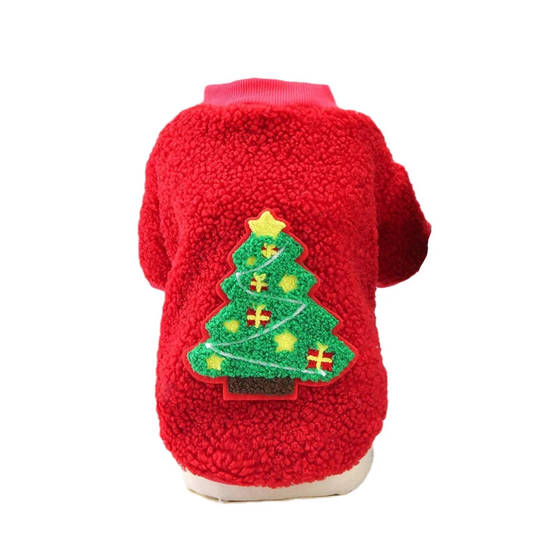 Christmas Puppy Cat Dog Sweater Hoodie Winter Pet Clothes for Small Dogs Pomeranian Shih Tzu Pullovers mascotas Costume Clothing