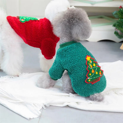 Christmas Puppy Cat Dog Sweater Hoodie Winter Pet Clothes for Small Dogs Pomeranian Shih Tzu Pullovers mascotas Costume Clothing