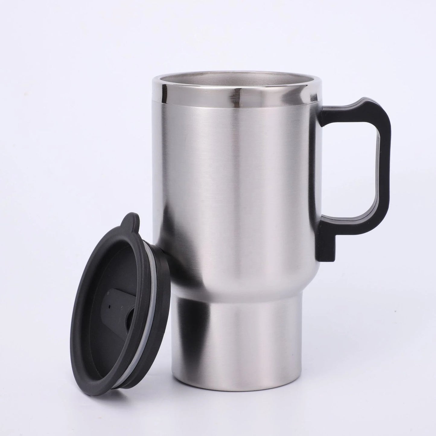 12V Car Heating Cup Double Layer Stainless Steel Insulation Electric Kettle Coffee Mug for Car Accessories