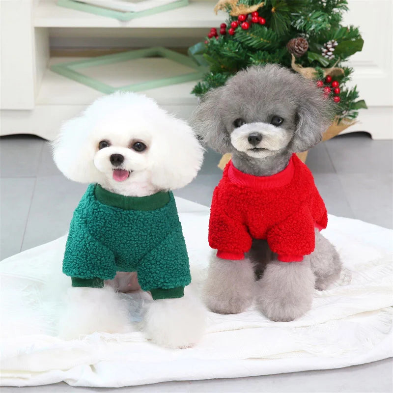 Christmas Puppy Cat Dog Sweater Hoodie Winter Pet Clothes for Small Dogs Pomeranian Shih Tzu Pullovers mascotas Costume Clothing