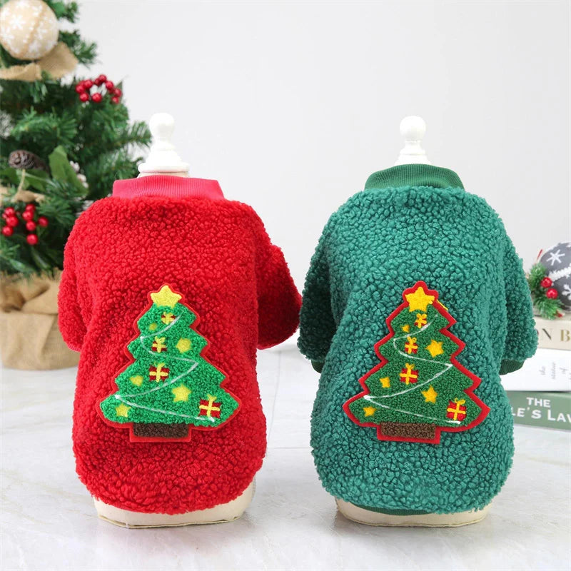 Christmas Puppy Cat Dog Sweater Hoodie Winter Pet Clothes for Small Dogs Pomeranian Shih Tzu Pullovers mascotas Costume Clothing