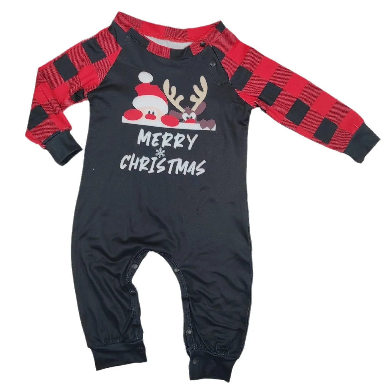 Hot Sales Christmas Pajamas Printed Xmas Family Matching Outfits Two Pieces Sleepwear Sets Christmas Family Pajamas Sets