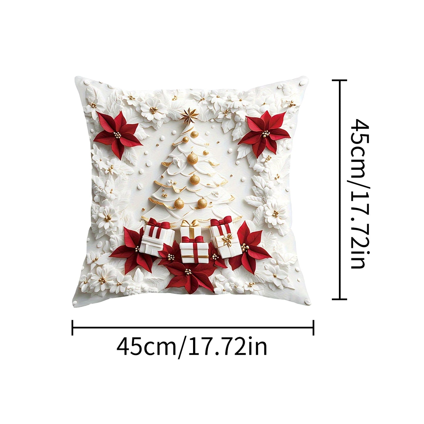 2D Christmas Pillow Cover