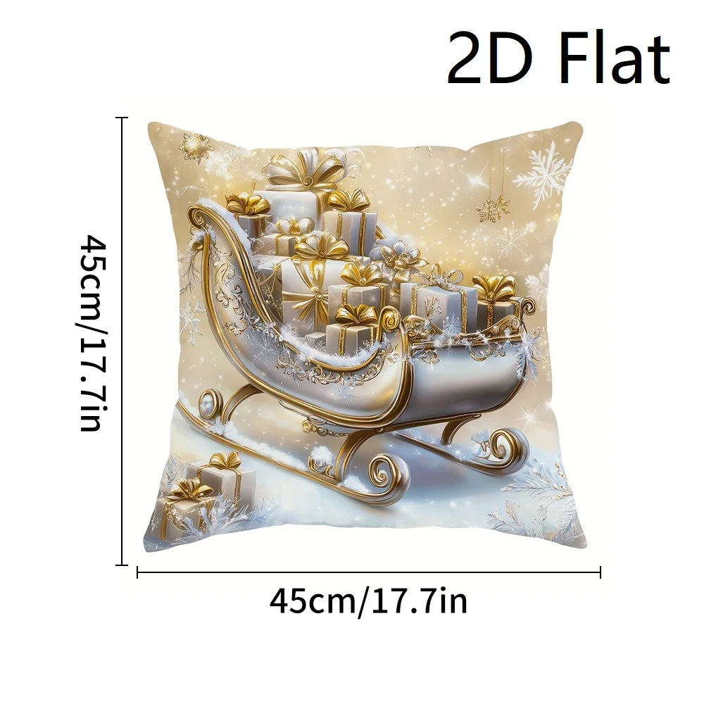 2D Christmas Pillow Cover
