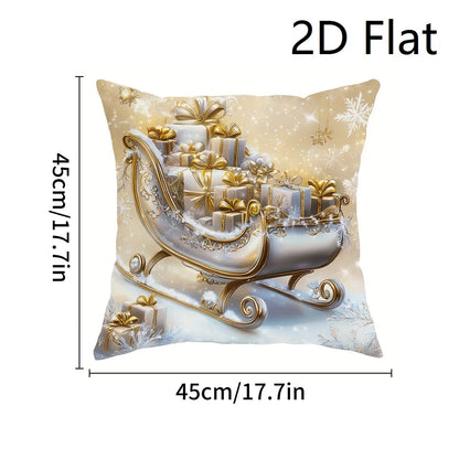 2D Christmas Pillow Cover
