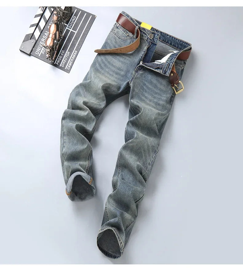 Loose Fit Straight Leg Men's Jeans Csmor Retro Style Summer Spring Fashionable Brand New Arrivals from Mainland China