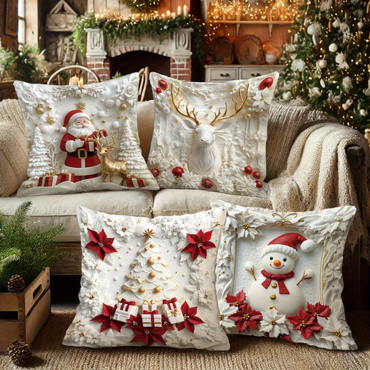 2D Christmas Pillow Cover