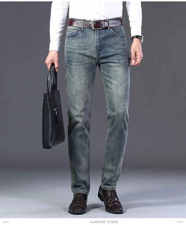 Loose Fit Straight Leg Men's Jeans Csmor Retro Style Summer Spring Fashionable Brand New Arrivals from Mainland China